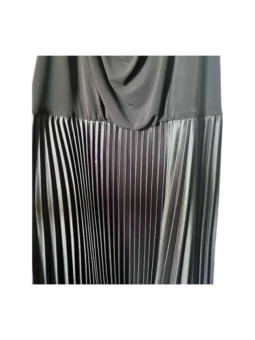 Halston Heritage Dress Size 14 Black Pleated - Picture 4 of 5